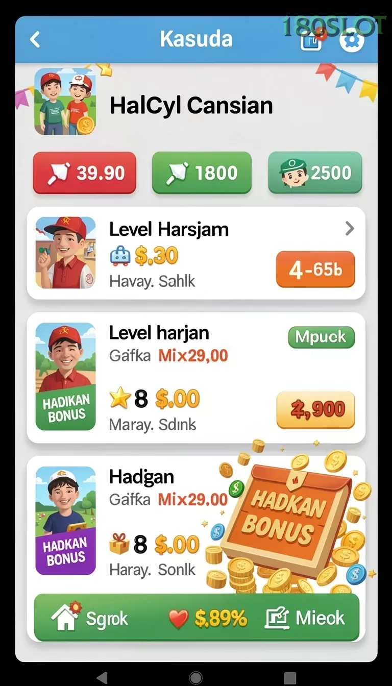 Cuplikan layar INOVA77 — menu navigasi