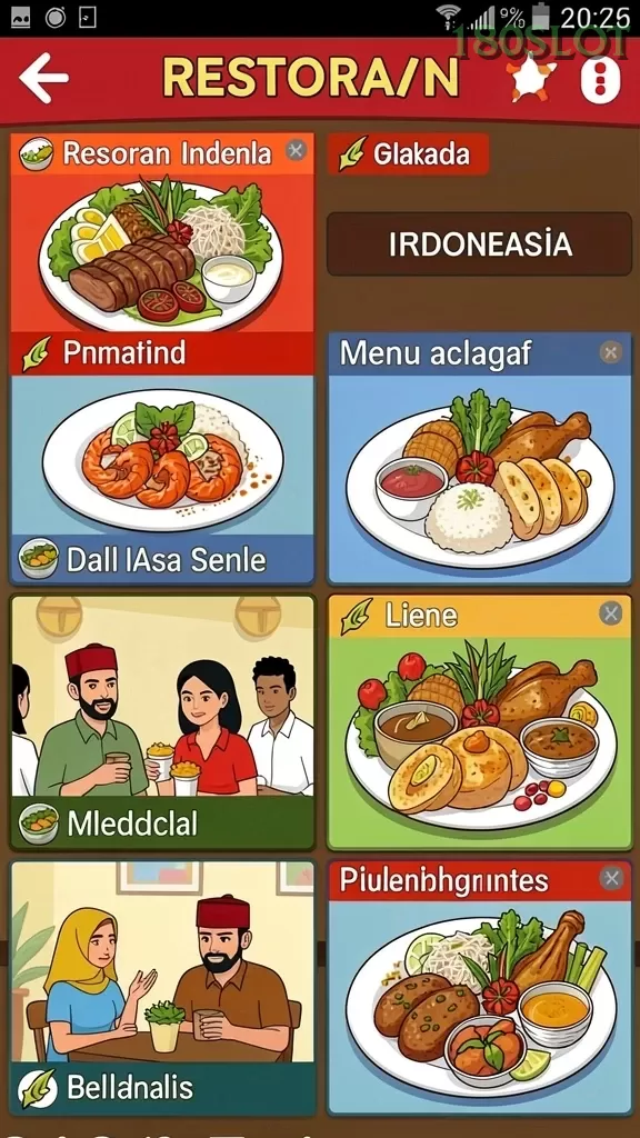 Cuplikan layar BIG77 — menu navigasi